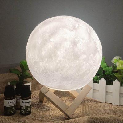 China Safety Led Color Touch 3d Printer Moonlight Warm Color Light 20cm Power Ignition Base 3d Lamp White Housing Night Light for sale