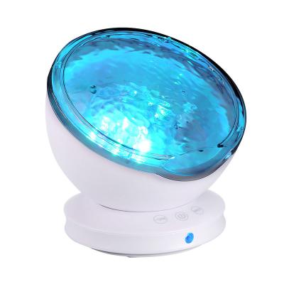 China Smart Light Sensor Control Projector LED Night Light Ocean Lights Lamp Wave With USB Cards Remote Control Music Player TF Projection Star Starry Sky for sale