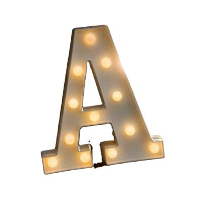 China Durable Customized Plastic Alphabet Battery Letter Light Light, Led Letters Light For Indoor Decoration Bulb for sale