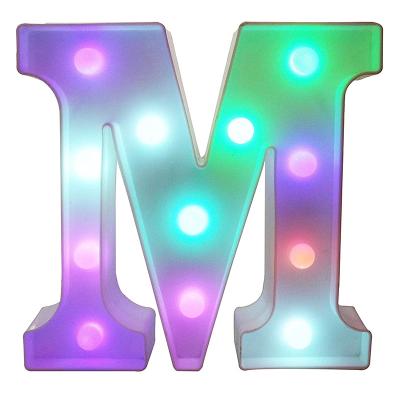 China Hot Sale Simple Color Led Light Waterproof Up Led Letter Sign Home 26 Alphabet Decoration Letter Lights for sale