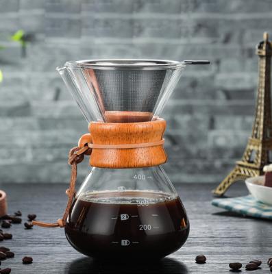 China New Wholesale 2022 Viable Turkish Pour Over Heat Resistance Commercial Arabic Glass Coffee Pot for sale