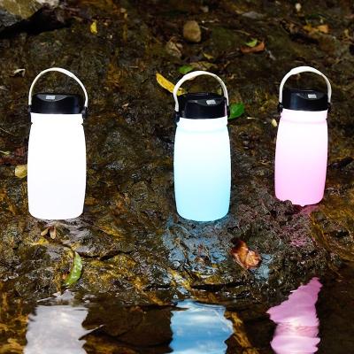 China Wholesale Customized Portable Viable Wide Mouth LED Large Tritan UV Light Portable Water Bottle for sale