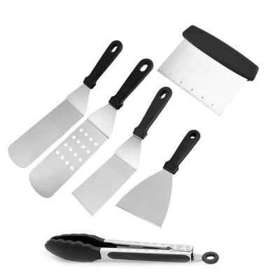 China Sustainable Professional Luxury Private Label Plastic Stainless Steel Classic Kitchen Utensils Set for sale