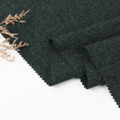 China New Color Vintage 50% Wool Herringbone Coat Blended Fabric Manufacturers Anti Pill Europe And USA Direct Dress Hat for sale