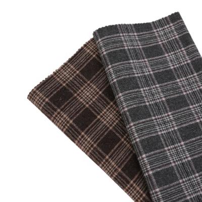 China Wicking 350g/m 30W All Season Suit , Skirt Fabric Lightweight Flannel Check Wool Fabric for sale