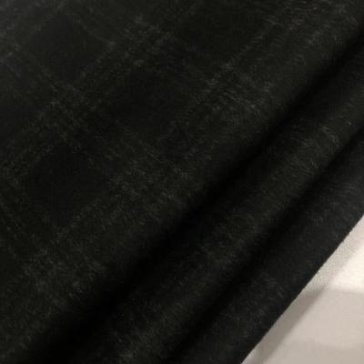 China Wicking 600g/m 50Wool All Season Check Melton Wool Fabric Single Faced Wool Fabric for sale