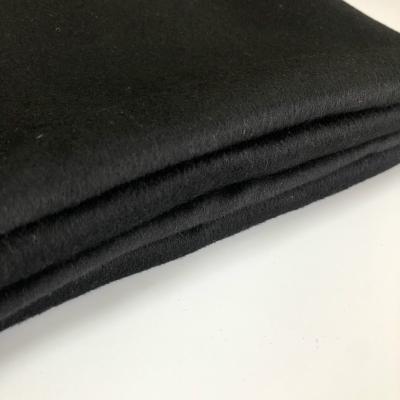 China Winter Coat Overcoat Factory Supply Inventory 70% Wool Moisture-wicking Double Sided Black Fabric for sale