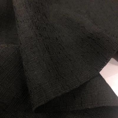 China Wicking Light Weight 270gsm All Season Beautiful Black Tweed Fabrics for sale