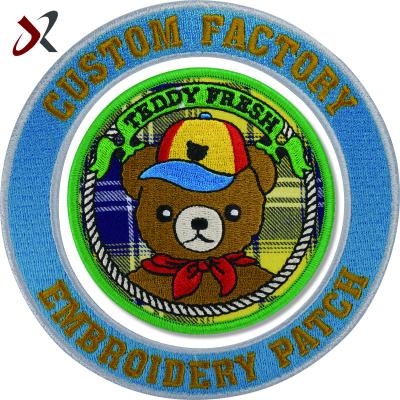 China Cheap New Design Handmade Embroidery Patch Iron Customized Badge Embroidered Logo Badges For Apparel China Embroidery Factory for sale