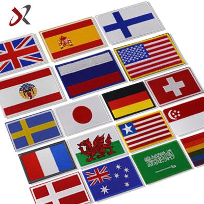 China Embroidery Handmade High Quality Patch Flag International American Country Finished Patches Embroidery Flag For Clothing for sale