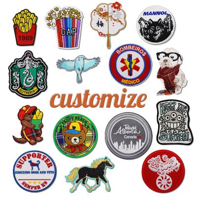 China Other Wholesale Cheap Custom Embroidery Badge Animal DIY Iron On Custom Design Apparel Embroidery Patch for sale