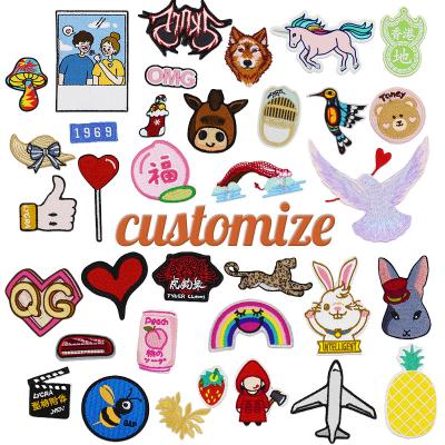 China Other DlY Wholesale Cheap Custom Embroidery Badge Animal Iron On Custom Design Apparel Embroidery Patch for sale