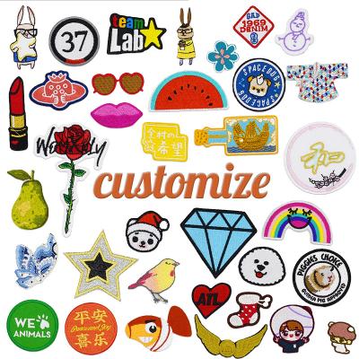 China Others Custom Fabric Embroidered Patch Badges Sew On Embroidery Patches Clothing Patch for sale