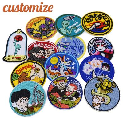 China Other Kids Cartoon Embroidery Patches Iron On/Sew On Patch Badge For Clothes for sale