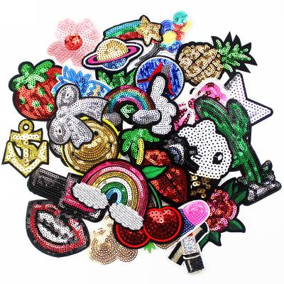 China Other Sequin Patches Iron On Applique For Jacket Jeans Backpack Stickers Girl's Supplies Fabric Sewing Decoration for sale