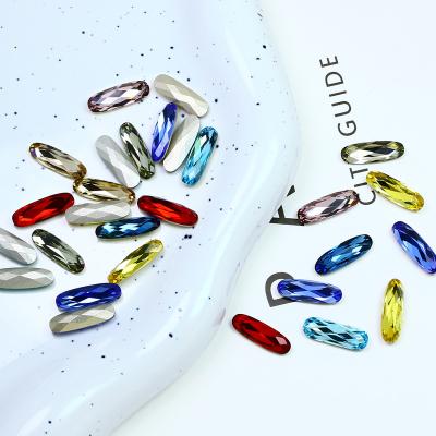 China Wholesale Pointback Junjiao Crystals and Stones for Jewelry New Wand Shaped Crystal Stone Point Back Rhinestone for Cloth for sale