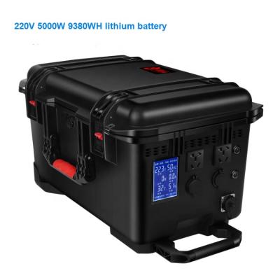 China Multi Function 220v 5000w 9380wh Home Backup Power Tools Portable Solar Power Station Generator for sale