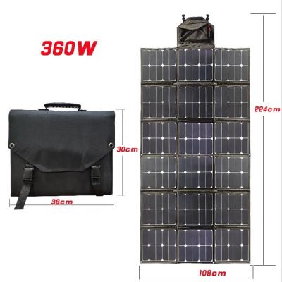 China High Quality Black Portable Flexible Polycrystalline Silicon 360w Solar Panels PET Lamination for sale