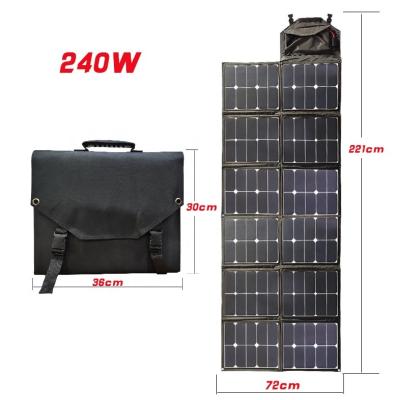 China Wholesale Portable Flexible Collapsible 240w Polycrystalline Silicon Solar Panels PET Lamination Custom for sale