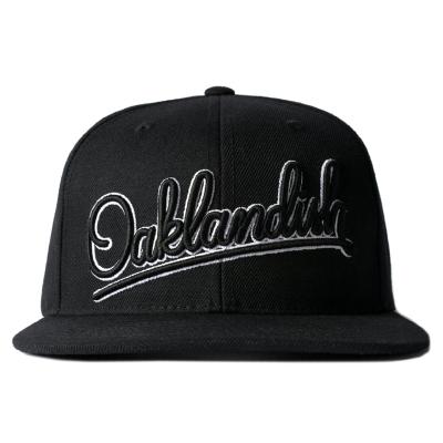 China Wholesale JOINT Men's Flat Bill 3d Embroidered Casual Snap Back Snapback Hat 2d Hat Custom Embroidery for sale