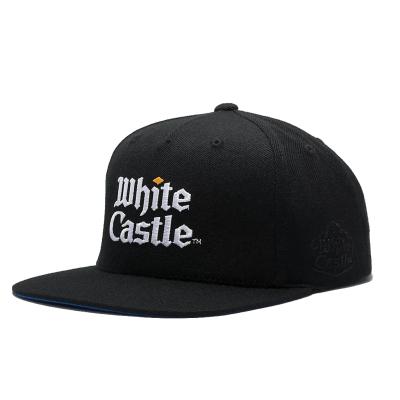 China Wholesale JOINT Black Baseball Cap Five Panel Snapback Single Hat Embroidery With Your Own Logo for sale