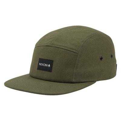 China COMMON Army Green Wholesale Cotton 5 Panel Hats With Private Label , Plain Hat Cap Custom for sale