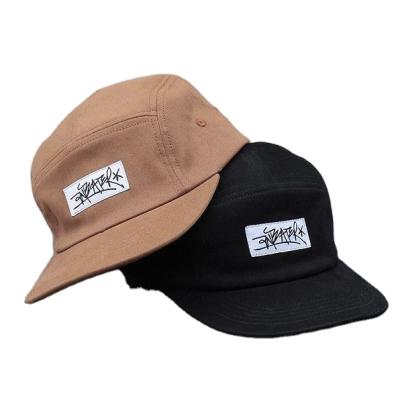 China Fashion COMMON Custom Street Wear Hat Embroidery Logo 5 Panel Hat With Private Label for sale