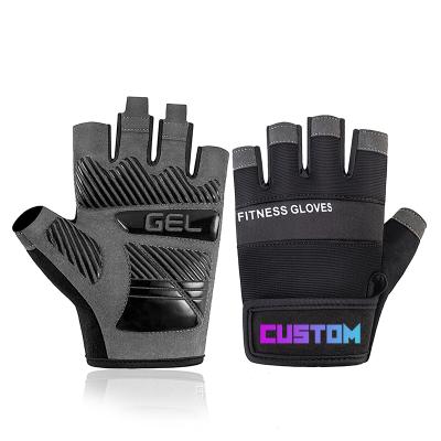 China Custom logo unisex gym gloves weightlifting workout fitness training sports gloves breathable gym men for sale