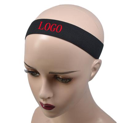 China Wholesale Low MOQ European and American Custom Logo Style Wig Head Band Elastic Adjustable Cast Band for Lace Wigs for sale