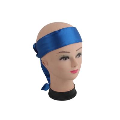 China Wholesale European and American satin headband style custom logo, silk hair wraps satin head wrap for loose sleeping for sale