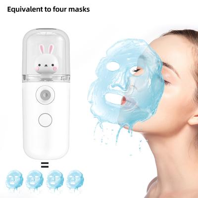 China Free Sample Moisturizer Skin Moisturizing Nano Steamer Portable Mini Electric Face Steamer Nano Mist Facial Spray for sale