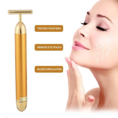 China Skin Tightening 2022 Beauty Tools 24k Gold Beauty Bar 3d Massage Roller Face Roller for sale