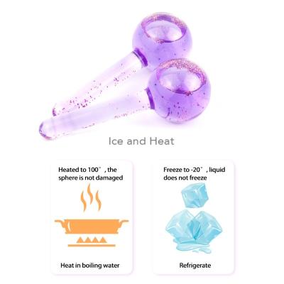 China Face Lift Hot Selling Product In Amazon Portable Ice Roller 3 Colors Ice Globes Face Massager for sale