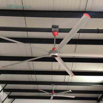 China Large Hotels Long-blade Ceiling Fan Industrial Aluminum Brushless Ceiling Fan For Warehouse Logistics for sale