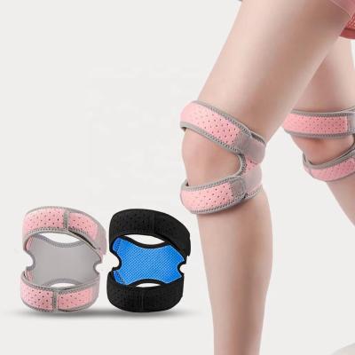 China Adult High Quality X Shaped Patella Protector Knee Support Adjustable Silicone Cloth Belt Sports Items for sale