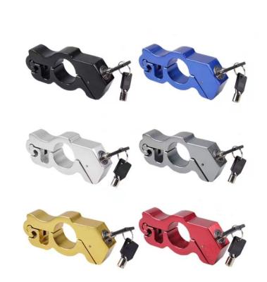 China Zinc Alloy Colorful Motorcycle Disc Brake Clamp Handlebar Lockmotorcycle Steel Paralloy Locks Motorcycle Lock Handlebar for sale