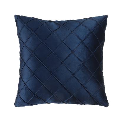 China YIWO Non-Toxic Customized Checker Pillow Case Velvet Floor Covers Pillow Cover for sale