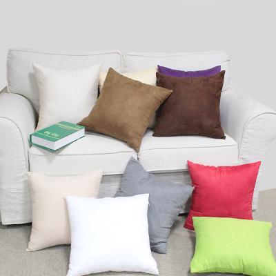 China Simple Popular Multi Color Contracted Suede Home Decor Cushion Covers Dropshipping Case Cover For Seat Chair for sale