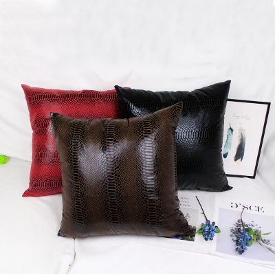 China New Classic Suede Car Faux Fur Cushion Cover Print Suede Pillow Case Factory Custom Tan Embossed Animal Manufacturer for sale