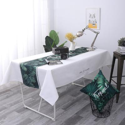 China Custom Printed Waterproof Home Tablecloth Polyester Square Cotton Woven Waterproof for sale