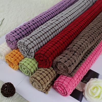 China Nylon Striped Polyester Sofa Corn Dobby Sofa Upholstery Corduroy Fabric Sale Wholesale Plush Shrink-Resistant for sale