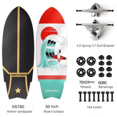 China Outlet DECKWAR Skateboard Pro Adult Complete Factory New Product Customized Surf Board 30 Inch for sale