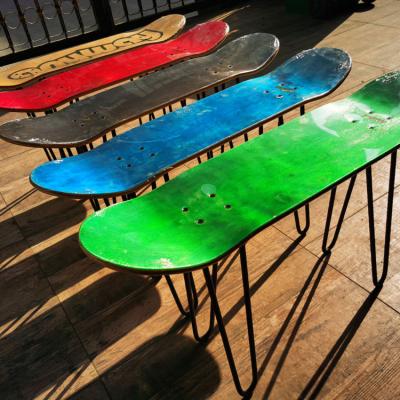 China Factory direct modern factory supply chair shape bench creativity skateboard hairpin board for display for sale