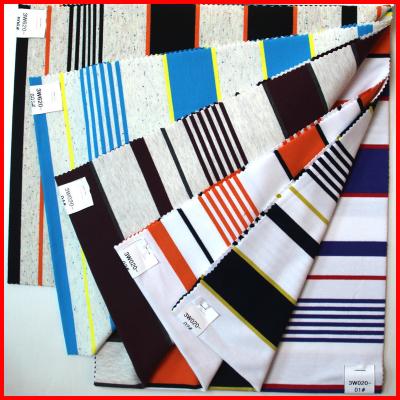 China Other Fashion Engineer Stripe French Terry Cotton With Spandex For GARMENT Knitted Fabric for sale