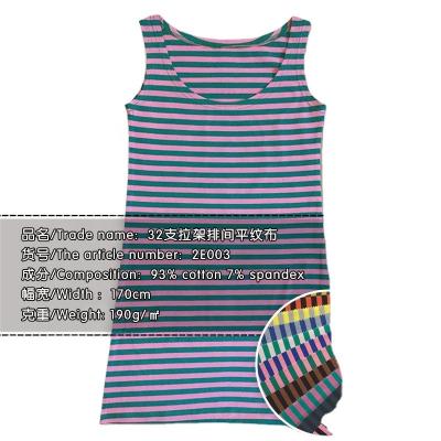 China Anti Pill 32'S Driver Stripe Tank Top With Spandex/Cotton/Spandex/Tank Top/Knitted/Cloth/Men/Boy/Girl/Women/Lady/Dress/Clothing/Polo Shirt/T-shirt for sale