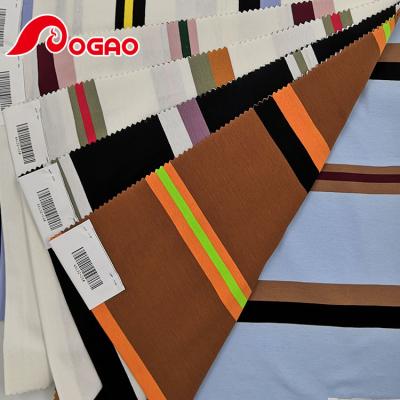 China Wholesale Anti Pill Good Quality 94% Cotton 6%Spandex Stripe Fabric Printed Textile Fabrics for sale