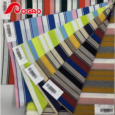 China Anti pill 2021 new fashion style yarn dyed cotton fabric textile printed shirt fabric stripe for sale