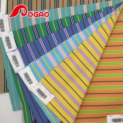 China High Grade Anti Pill Cotton Printed Fabric Sportswear Fabric Pastel Stripe Stripe Fabric for sale