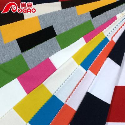 China Other NEW T/R Knitting Yarn Dyed Roma Spandex Fabric / Polyester Rayon Stripe Fabric for sale