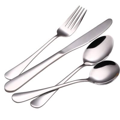 China Hotel Viable Gift Home Kitchen Stainless Steel Cutlery Tableware Knife Fork Popular 4pcs Teaspoon Sets Restaurant for sale